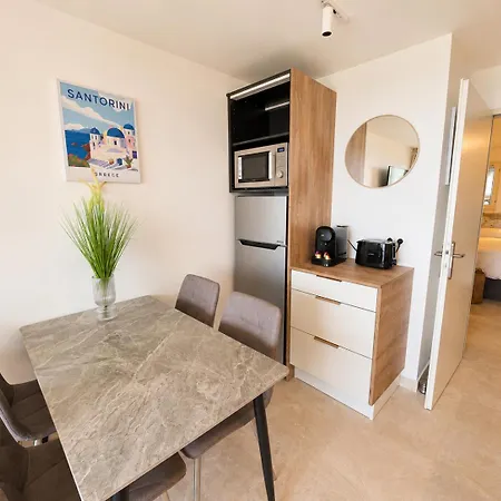 Apartament Francia T1bis, 4p, Parking, Terrasse Vue Mer, Piscine, Tennis Cannes